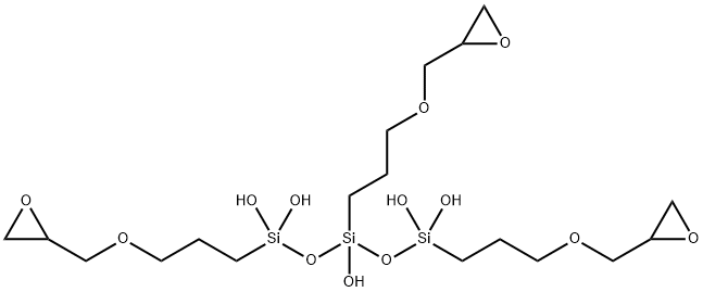 2,7,9,14-Tetraoxa-6,8,10-trisilapentadecane-6,6,8,10,10-pentol, 1,15-di-2-oxiranyl-8-[3-(2-oxiranylmethoxy)propyl]- 结构式