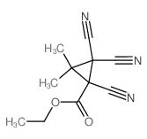 1,2,2-三氰基-3,3-甲基环丙烷-1-羧酸乙酯 结构式