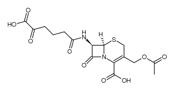 7β-(5-羧基-5-氧代戊酰胺基)头孢烷酸 结构式