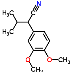3-甲基-2-(3,4-二甲氧基苯基)丁腈 结构式