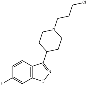3-(1-(3-氯丙基)哌啶-4-基)-6-氟苯并[D]异恶唑 结构式