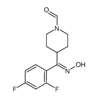 1-甲酰基-4-(2,4-二氟苯甲酰基)哌啶肟 结构式