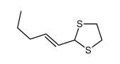 2-(1-戊烯-1-基)-1,3-二硫杂环戊烷 结构式