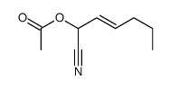 (E)-2-乙酰氧基-3-庚烯腈 结构式