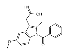 1-苯甲酰基-5-甲氧基-2-甲基-1H-吲哚-3-乙酰胺 结构式