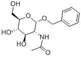 苄基2-乙酰氨基-2-脱氧-α-D-吡喃葡萄糖苷 结构式