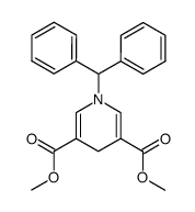 1-二苯甲基-1,4-二氢吡啶-3,5-二羧酸二甲酯 结构式