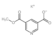 5-(甲氧基羰基)烟酸钾 结构式