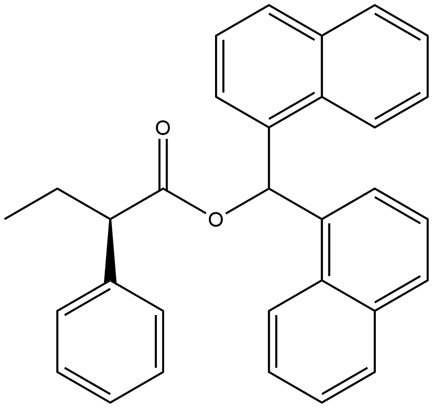 Benzeneacetic acid, α-ethyl-, di-1-naphthalenylmethyl ester, (αR)- 结构式