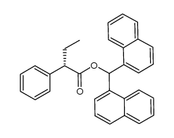 (S)-2-苯基丁酸二(1-萘基)甲酯 结构式