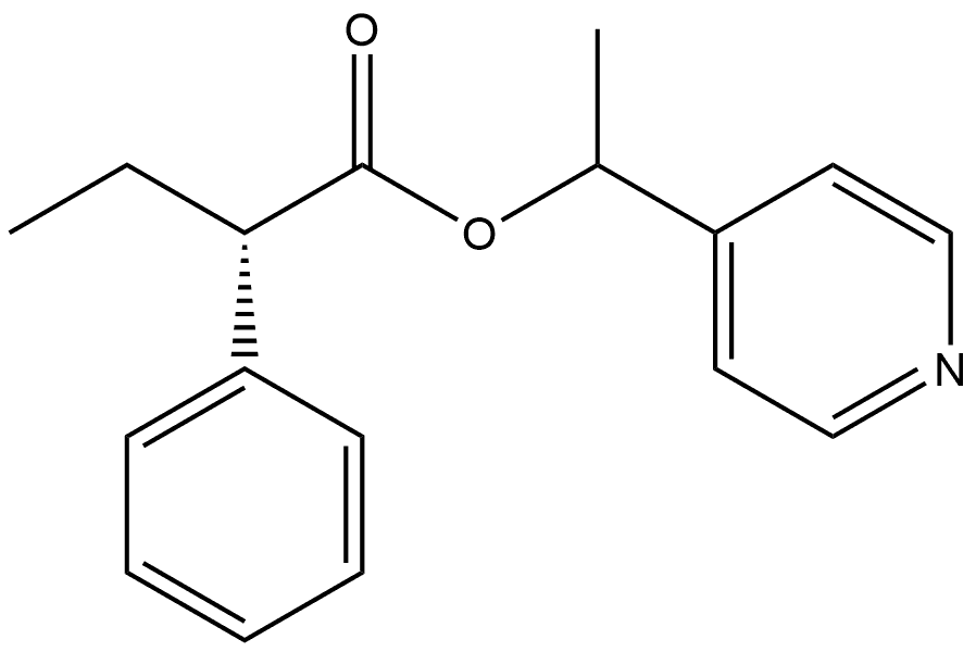(S)-2-苯基丁酸 (S)-1-吡啶-4-基乙酯 结构式