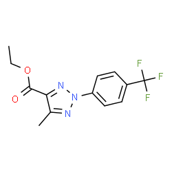 乙基 5-甲基-2-(4-(三氟甲基)苯基)-2H-1,2,3-三唑-4-甲酸基酯 结构式