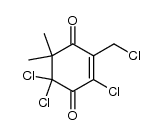 2-Cyclohexene-1,4-dione, 2,6,6-trichloro-3-(chloromethyl)-5,5-dimethyl- 结构式