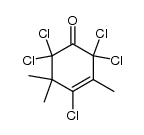 2,2,4,6,6-五氯-3,5,5-三甲基-3-环己烯-1-酮 结构式