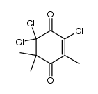 2,6,6-三氯-3,5,5-三甲基-2-环己烯-1,4-二酮 结构式