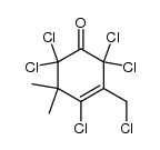 2,2,4,6,6-五氯-3-(氯甲基)-5,5-二甲基-3-环己烯-1-酮 结构式