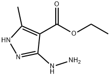 3-肼基-5-甲基-1H-吡唑-4-羧酸乙酯 结构式