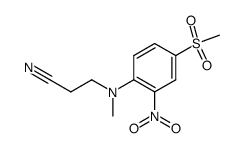 3-[甲基[4-(甲磺酰基)-2-硝基苯基]氨基]丙腈 结构式
