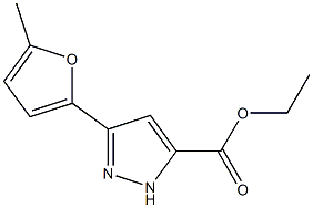 3-(5-甲基呋喃-2-基)-1H-吡唑-5-羧酸乙酯 结构式