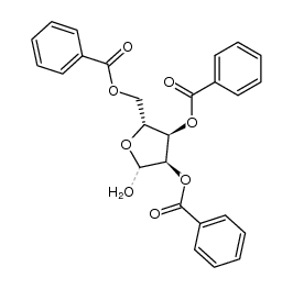 2,3,5-三-O-苯甲酰基-D-核糖呋喃糖 结构式