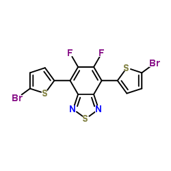 4,7-二(5-溴噻吩基-2-)-5,6-二氟-2,1,3-苯并噻二唑 结构式