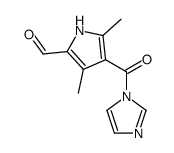 4-(1H-咪唑-1-羰基)-3,5-二甲基-1H-吡咯-2-甲醛 结构式