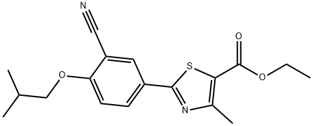 2-(3-氰基-4-异丁氧基苯基)-4-甲基-5-噻唑甲酸乙酯 结构式