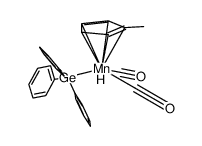 (η5-methylcyclopentadienyl)dicarbonyl(hydrido)(triphenylgermyl)manganese 结构式
