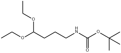 4,4-二乙氧基丁基氨基甲酸叔丁酯 结构式