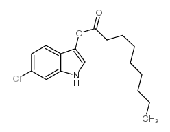 6-氯-1H-吲哚-3-基壬酸酯 结构式