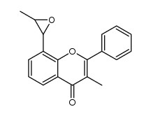 3-甲基-8-(3-甲基-2-环氧乙烷基)-2-苯基-4H-1-苯并吡喃-4-酮 结构式