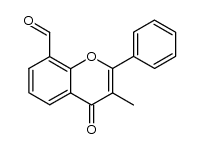 8-甲酰基-3-甲基-4-氧代-2-苯基-4H-1-苯并吡喃 结构式