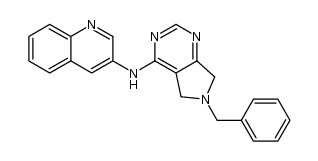 N-[6,7-二氢-6-(苯基甲基)-5H-吡咯并[3,4-d]嘧啶-4-基]-3-喹啉胺 结构式