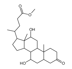 7α,12α-二羟基-3-氧代-5β-胆烷-24-酸甲酯 结构式