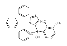 1-(2,3-二甲基苯基)-1-(1-三苯甲游基-1H-咪唑-5-基)乙醇 结构式