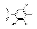 2,4-二溴-3-甲基-6-硝基苯酚 结构式