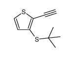 3-[(1,1-二甲基乙基)硫代]-2-乙炔基噻吩 结构式