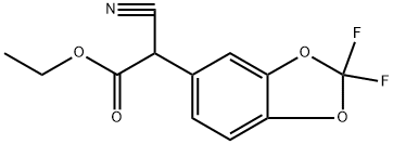 α-氰基-2,2-二氟-1,3-苯并二氧杂环戊烯-5-乙酸乙酯 结构式