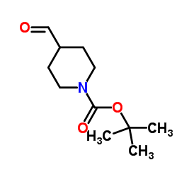 1-Boc-哌啶-4-甲醛 结构式
