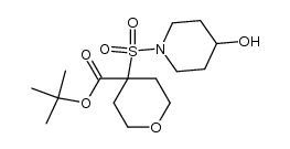4-(4-羟基哌啶-1-磺酰基)四氢吡喃-4-羧酸叔丁酯 结构式