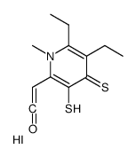 2-[5,6-diethyl-1-methyl-3,4-bis(sulfanyl)pyridin-1-ium-2-yl]ethenone,iodide 结构式