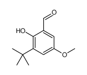 3-叔丁基-2-羟基-5-甲氧基苯甲醛 结构式