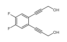 3-[4,5-二氟-2-(3-羟基丙-1-炔-1-基)苯基]丙-2-炔-1-醇 结构式