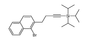 1-溴-2-[4-[三(1-甲基乙基)硅基]-3-丁炔-1-基]萘 结构式