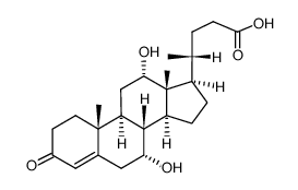 (7alpha,12alpha)-7,12-二羟基-3-氧代胆-4-烯-24-酸 结构式