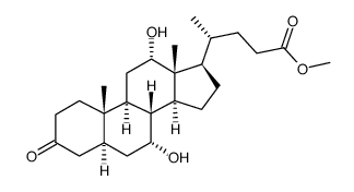 3-酮基-7α,12α-二羟基-5α-胆酸甲酯 结构式