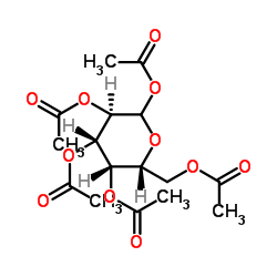 1,2,3,4,6-D-葡萄糖五乙酸酯 结构式