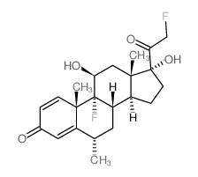 9,21-二氟-11,17-二羟基-6-甲基孕甾-1,4-二烯-3,20-二酮,(6α,11β)- 结构式
