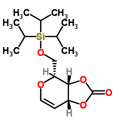 6-O-(三异丙基硅基)-D-半乳醛环碳酸酯 结构式