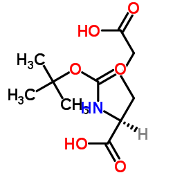 Boc-L-2-氨基己二酸 结构式